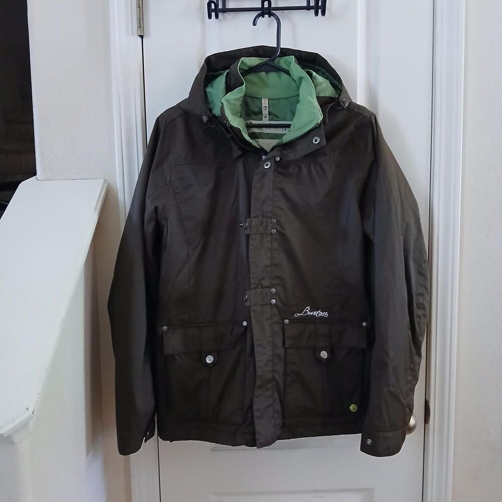Y2K Vintage Burton Brown Utility Ski Snowboarding Chopper Jacket Parka L